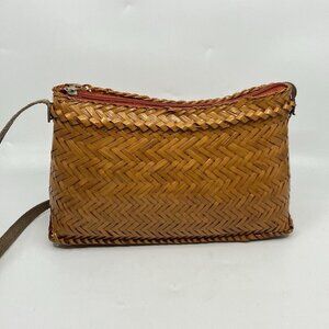 Vintage‎ Capuche Purse Wicker Woven Hippie Boho Shoulder Bag